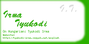 irma tyukodi business card